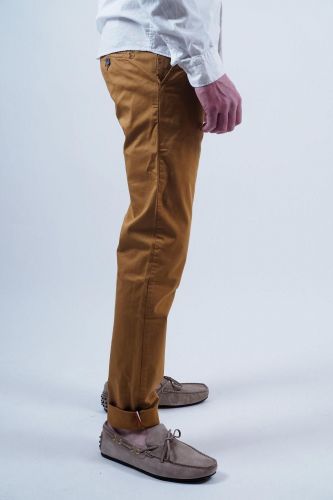Pantalon chino couleur tabac HERO SEVEN homme | Marine