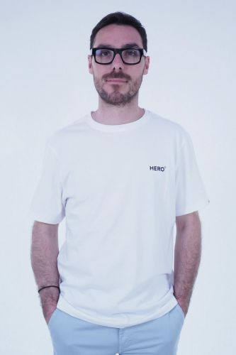T-shirt blanc St Tropez HERO SEVEN | Marine