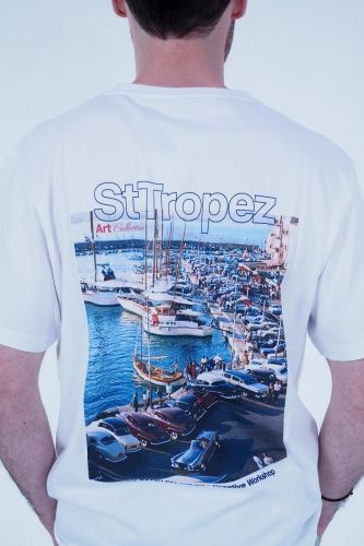 T-shirt blanc St Tropez HERO SEVEN | Marine