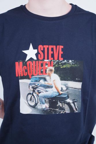 T-shirt bleu marine Steve McQueen HERO SEVEN | Marine