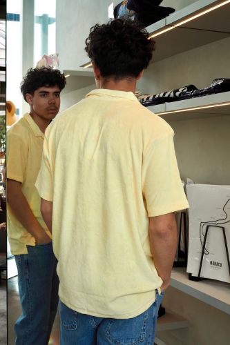 Polo jaune en éponge HERO SEVEN | Marine