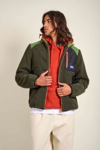 Hero Seven manteau Kaki hommes (Sherpa manches longues - H25220 RICHMOND kaki + vert) - Marine | Much more than shoes