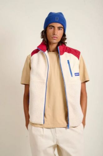 Hero Seven manteau Beige hommes (Sherpa sans manches - H25225 WISCONSIN) - Marine | Much more than shoes