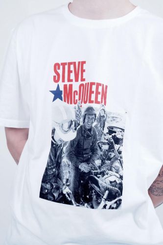 T-shirt blanc Steve McQueen HERO SEVEN | Marine