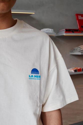 Hero Seven tee-Shirt Ecru hommes (T-shirt La mer écru - E26111 LA MER off-white) - Marine | Much more than shoes