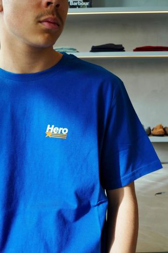 Hero Seven tee-Shirt Bleu vif hommes (T-sirt 4x4 rouge bronco bleu - E26107 BRONCO t-shirt Hero) - Marine | Much more than shoes