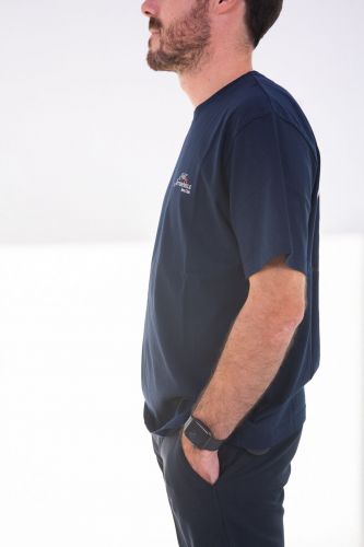 T-shirt bleu BMW Vintage avec inscription 