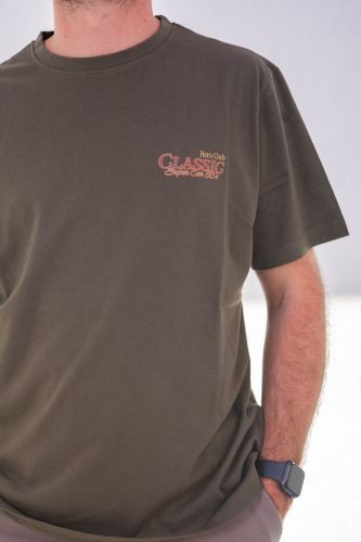 T-shirt kaki avec inscription 