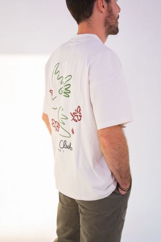 T-shirt écru avec inscription 