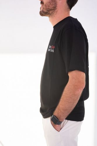 T-shirt noir avec inscription 