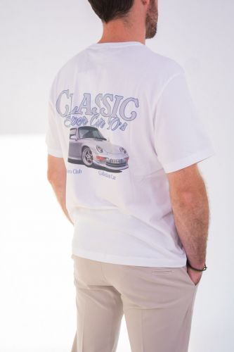 T-shirt blanc avec inscription 