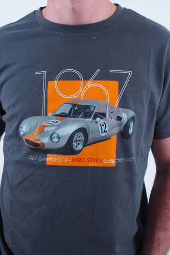 T-shirt gris & orange 1967 HERO SEVEN | Marine