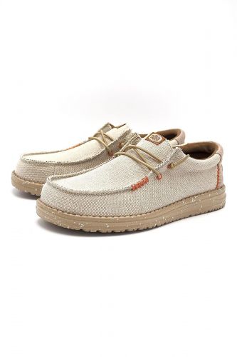 Baskets en tissu beige & orange HEY DUDE | Marine