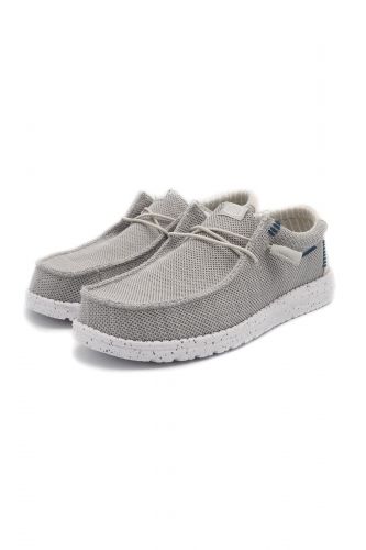 Mocassins gris clair et écru Molière Wally HEY DUDE | Marine
