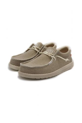 Mocassins kaki clair et écru Molière Wally HEY DUDE | Marine