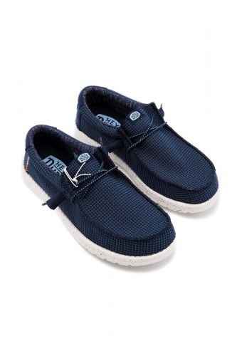 Mocassins navy Sport Mesh Molière Wally HEY DUDE | Marine