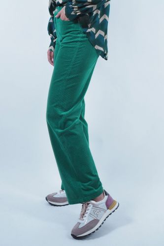Pantalon en velours cotelé vert HOD | Marine