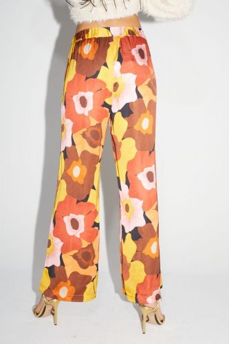 Pantalon imprimé floral IMPREVU | Marine