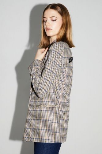 Blazer pied de poule bleu & vert IMPREVU | Marine