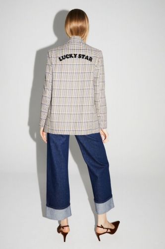 Blazer pied de poule bleu & vert IMPREVU | Marine