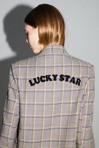 Blazer pied de poule bleu & vert IMPREVU | Marine