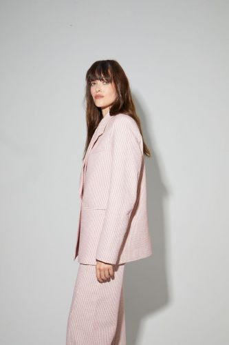 Imprévu blazer Bordeaux femmes (Blazer seersucker - 3209 ligne bordo) - Marine | Much more than shoes