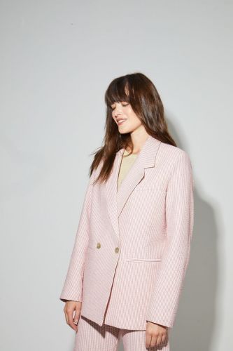 Imprévu blazer Bordeaux femmes (Blazer seersucker - 3209 ligne bordo) - Marine | Much more than shoes