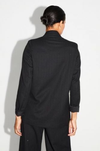 Blazer noir à fines lignes avec paillettes IMPREVU | Marine