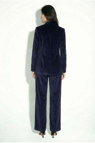 Blazer velours bleu IMPREVU | Marine Auvelais 