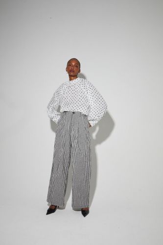 Imprévu blouse Noir/blanc femmes (Blouse pois noirs - 21391P ALBA VOILE) - Marine | Much more than shoes