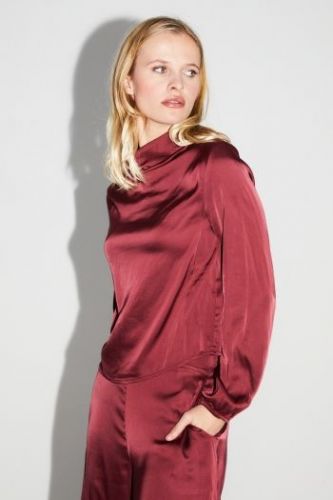 Blouse soyeuse bordeaux IMPREVU | Marine