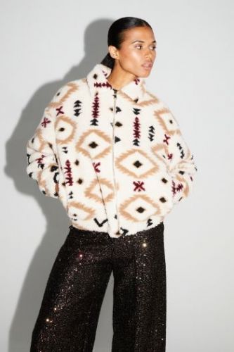 Imprévu manteau Léo femmes (Bomber léopard - 2H2520) - Marine | Much more than shoes