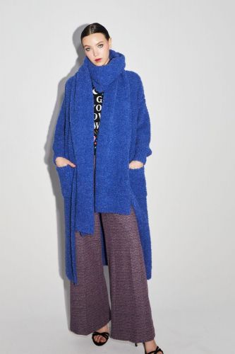 Maxi cardigan bleu IMPREVU | Marine