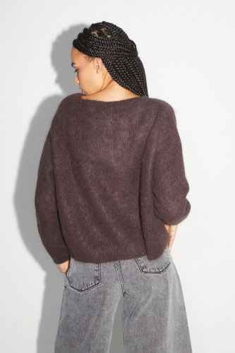 Cardigan en maille brun IMPREVU | Marine