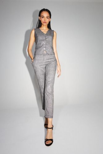 Pantalon gris pailleté IMPREVU | Marine