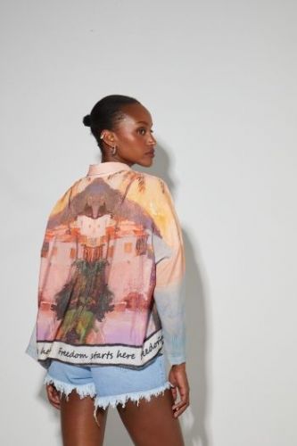 Chemise pastel motif coucher de soleil IMPREVU | Marine