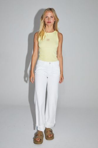 Jeans blanc avec revers IMPREVU | Marine