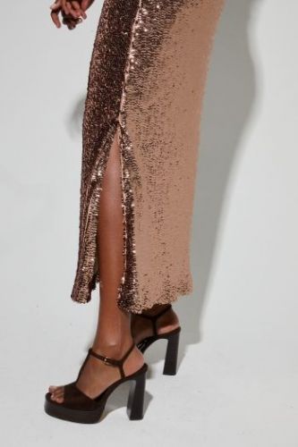 Imprévu jupe Bronze femmes (Jupe sequins bronze - 40609 ginger paillettes) - Marine | Much more than shoes