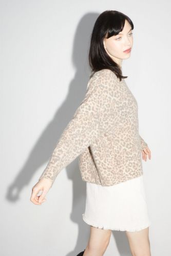 Pull léopard beige IMPREVU | Marine