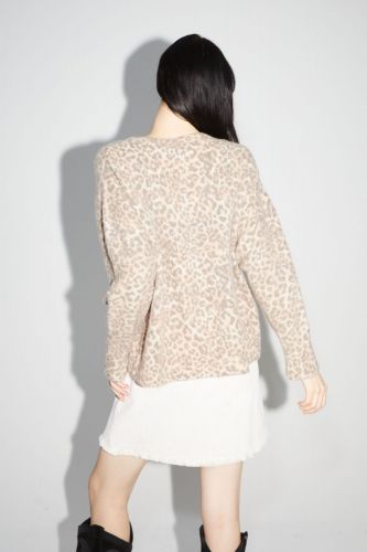 Pull léopard beige IMPREVU | Marine