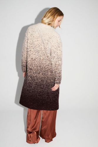 Imprévu manteau Beige femmes (Manteau long bouclette bicolore beige/bo - 3H251649109 beige/bordeaux) - Marine | Much more than shoes