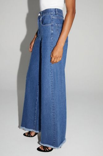 Jeans palazzo bleu IMPREVU | Marine