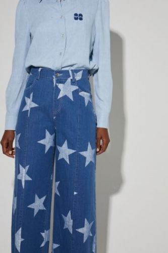 Jeans palazzo étoiles IMPREVU | Marine