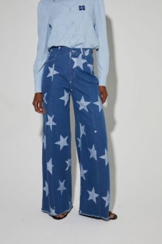 Jeans palazzo étoiles IMPREVU | Marine