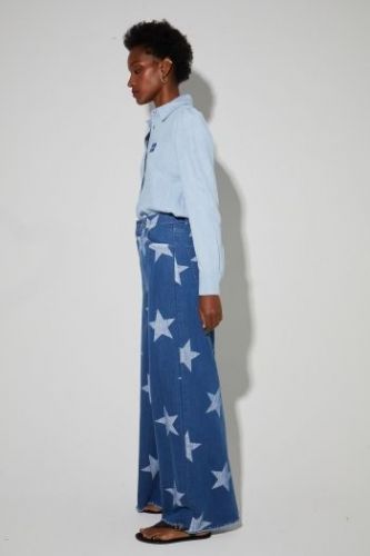 Jeans palazzo étoiles IMPREVU | Marine