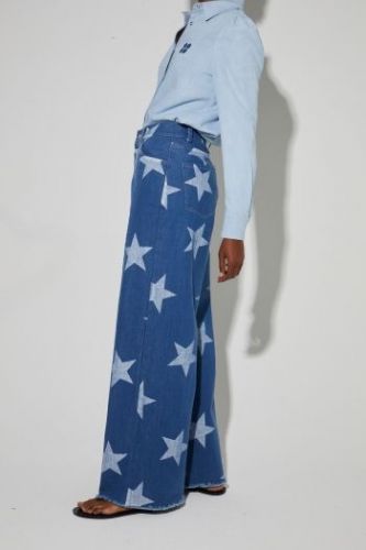 Jeans palazzo étoiles IMPREVU | Marine