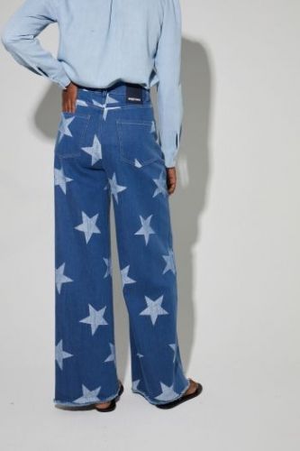 Jeans palazzo étoiles IMPREVU | Marine
