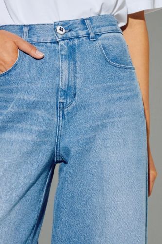 Imprévu pantalon Bleu femmes (palazzo jeans - 0801SW2) - Marine | Much more than shoes