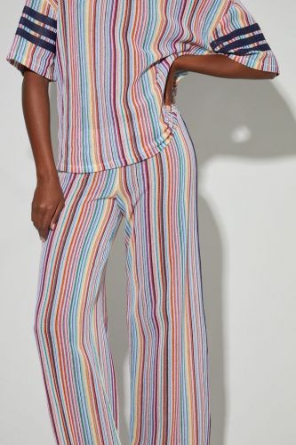 Pantalon à rayures multi IMPREVU | Marine