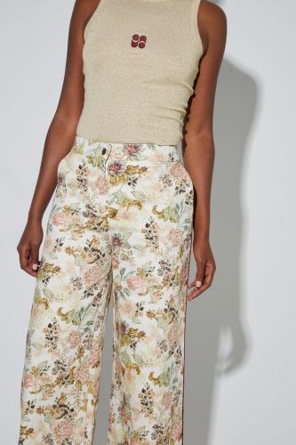Pantalon floral vintage IMPREVU | Marine